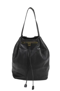 Zaino donna The Row in pelle con coulisse borsetta nero taglia media - Foto 1 di 8