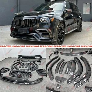 For Mercedes Benz GLS63 AMG 2021-25 Carbon Fiber Rear Front Lip Spoiler BodyKit - Picture 1 of 36