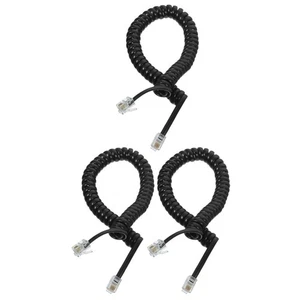3 Pcs Telephone Cable Coiled Wire Cord Cords Landline Corded - Afbeelding 1 van 12