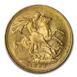 1898-S Australia Gold Sovereign Victoria Veiled Head BU - Picture 1 of 2