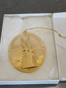 Air Force Academy 24kt Gold Plated Christmas Ornament RARE FIND! "Man's Flight" - Picture 1 of 6