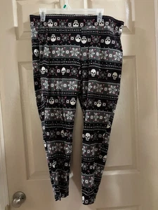 Torrid Totenkopf Fair Isle Fleece-gefütterte Leggings - Größe 3X - Bild 1 von 2