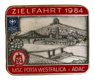 Plakette Auto Car German Rally Tour Club Kühlergrill Plakette 1984 #1821 Porta Westfalica - Bild 1 von 2