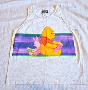 Vintage 90er Disney Pooh Winnie Puuh Ferkel Tanktop Damen Large Made in USA - Bild 1 von 4