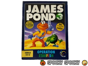 James Pond 3 Operation Starfish Amiga CD32 Big Box - UK PAL VGC CIB - Tracked - Picture 1 of 15