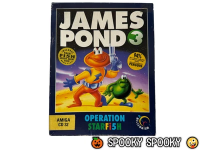 James Pond 3 Operation Starfish Amiga CD32 Big Box - UK PAL VGC CIB - Tracked - Image 1 of 4
