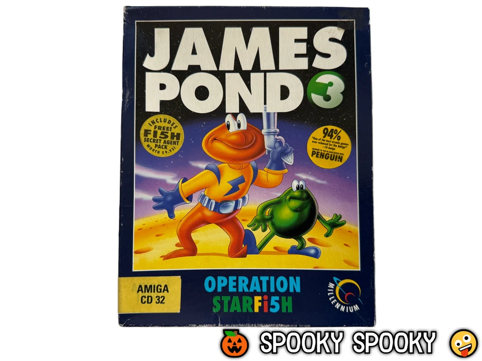 James Pond 3 Operation Starfish Amiga CD32 Big Box - UK PAL VGC CIB - Tracked - Image 1 of 4