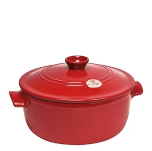 Emile Henry Flame stufato rotondo forno olandese, 4,2 quarti, bordeaux - Foto 1 di 1