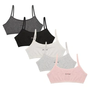 Training Bra for Teen Girls - Cotton Crop Cami for Girls Bralette 5-Pack, Ass... - Picture 1 of 5