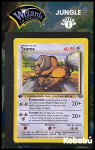 Pokemon Karte Tauros 47/64 Edition 1 Ed 1 Jungle Wizards 1 - Bild 1 von 3