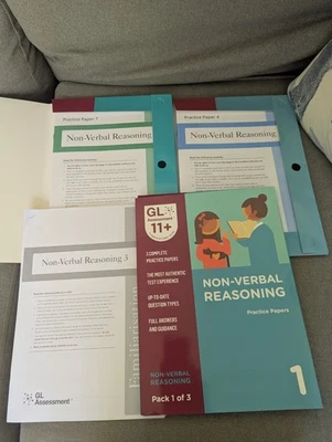 Set Of 3 GL 11+ Non-Verbal Reasoning Test Papers + Sample Test (Total 12 Tests) - Image 1 of 2