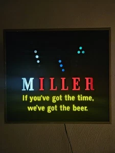 Vintage Miller High Life Bier hüpfender Ball Bewegungsschild If You’ve Got The Time - Bild 1 von 15