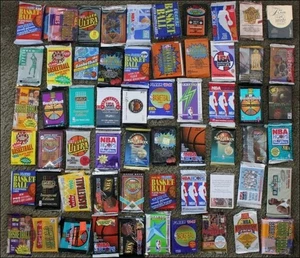 HUGE LOT: 100 Unopened Basketball Cards in Factory Sealed Packs of NBA Cards - Picture 1 of 4