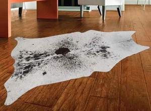 100% Genuine Cow hide Rug Area Carpet Skin Leather 18.75 sq.feet (54"x50") M-38N - Picture 1 of 3