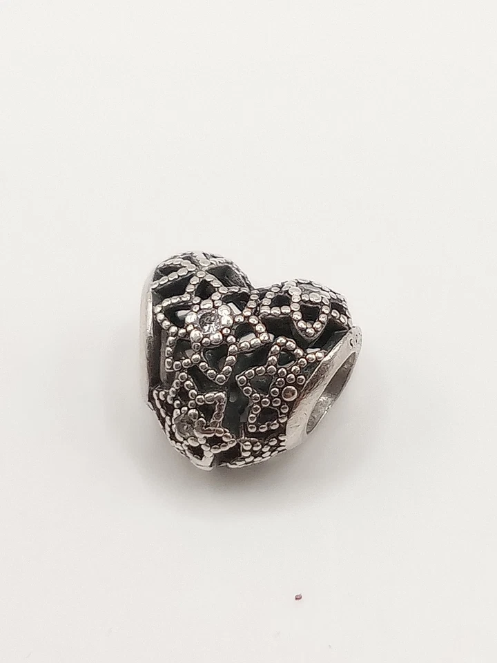 charm pandora originali s925 Ale X Bracciale Ciondolo Cuore Filigrana Zirconi - Immagine 1 di 3