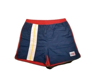 Vtg Chaps Ralph Lauren Red & Blue Lined Swim Trunks Shorts Mens Large (38) 90's  - Picture 1 of 8