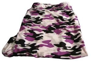 Leggings LuLaRoe TC Negro Gris Púrpura Camuflados - Imagen 1 de 3