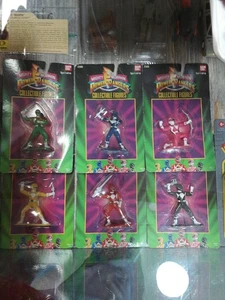 Vintage 1993 Ban Dai - Mighty Morphin Power Rangers - 3" Figur - Lot Of 6 NOS - Bild 1 von 2