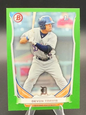 Devon Travis 2014 Bowman Prospects Green Parallel #'d /199 Card #BP33 - Image 1 of 3