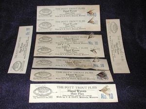 Hand Woven Trout Flies by F. B. Potts .... from Missoula Montana!!! - Foto 1 di 9