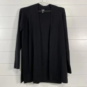 Eileen Fisher Pullover Damen Petite Large schwarz offene Strickjacke italienisches Garn - Bild 1 von 10