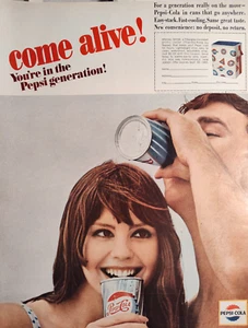 Anuncio MIRA 1965 PEPSI COLA ¡Vive! ¡Es la generación PEPSI! - Imagen 1 de 1