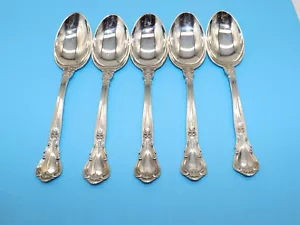 5 cucchiaini Gorham argento sterling Chantilly 5 3/4" senza mono - Foto 1 di 7