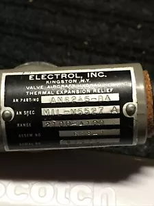 ELECTROL. AN6245/AN6245-B4. HYDRAULIC THERMAL EXPANSION RELIEF VALVE 👀 GR8 BUY - Picture 1 of 12