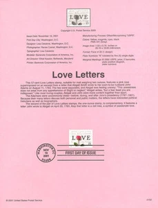 #0152 57c Liebesbriefe Briefmarke #3551 Erinnerungsseite - Bild 1 von 1