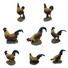 Resin Rooster Figurine Tabletop Ornament Home Office Landscape Decoration Craft