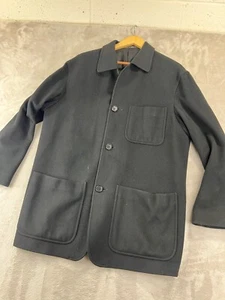 100% Pure Cashmere Chore Hemd Jacke Gr. 48R Schwarz Made in Italy - Bild 1 von 10