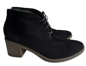 Django & Juliette 'Napoleon' Women's Black Suede Lace-Up Booties 41 - Picture 1 of 5