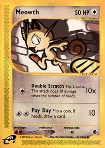 Meowth - Expedition 121/165 - Farblos - Pokemon Karte LP - Bild 1 von 2