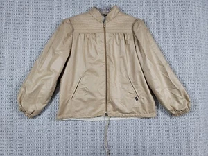 Clique by John Heckler Vintage Womens Jacket Beige Windbreaker 80s 90s Sz Large - Picture 1 of 9