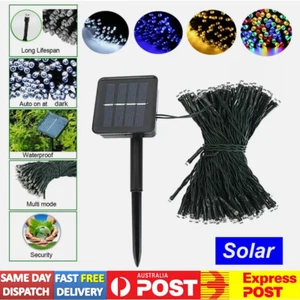 Solar Fairy String Lights 100/200/500 LED Outdoor Garden Christmas Party Decor - Picture 1 of 15