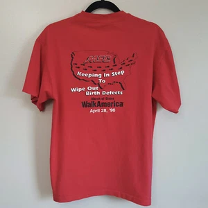 March Of Dimes Walk America Wipe out Birth Defects Vintage 1996 Tshirt Gr. L - Bild 1 von 4