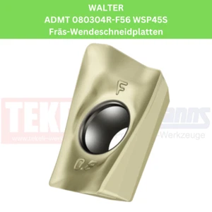 10 x WALTER ADMT 080304R-F56 WSP45S placas giratorias de fresado para acero y VA - Imagen 1 de 1