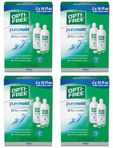 4er PACK OPTI-FREIE REINE FEUCHTE MEHRZWECKLÖSUNG, NEUPAKET! 14 Unzen x 2 Stück - Bild 1 von 5