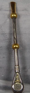 Vintage Rose Gold, 18k Gold and Silver Tea Straw - Picture 1 of 2