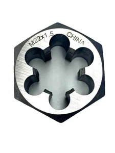 MATRIZ DE ROSCADO HEXAGONAL DE ACERO AL CARBONO M22 X 1.50 - ¡NUEVO! - Imagen 1 de 4