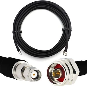 HF400-RPSM-NMH-30 RP-SMA Male to N Male Hex 30m IP67 Flexible Coaxial Cable — - Afbeelding 1 van 4