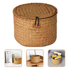 Recycled Rattan Storage Box with Lid for Small Items-MY