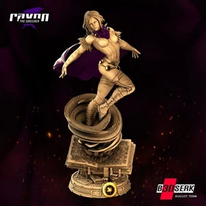 3D Print - Raven Fanart V3 from DC - Custom Resin Statue - 9 inch- DC Gray - Picture 1 of 5