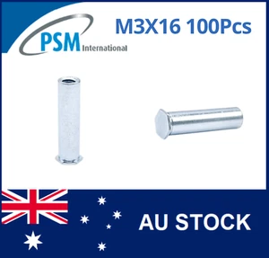 SELF CLINCHING STAND-OFF BLIND M3X16 SMALL BODY (4.2) STEEL ZINC PBSOM316Z X100 - Picture 1 of 4