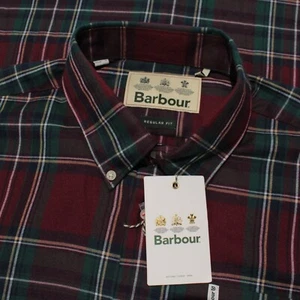 Barbour NWT Dalby Casual Button Down Shirt Size US Large in Red/Multi Plaid - Picture 1 of 11