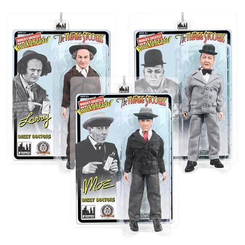 The Three Stooges 8 Inch Action Figures: Dizzy Doctors [Set of all 3] Cover