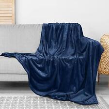 Utopia Bedding Fleece Blanket Throw Size Navy 300GSM Luxury Blanket for Couch