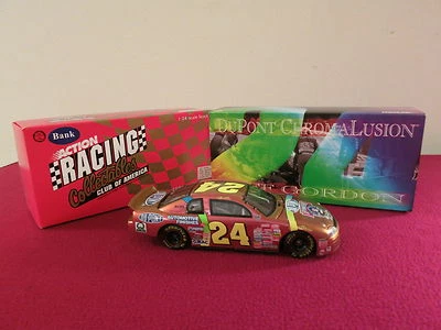 Dupont Chromalusion #24 Jeff Gordon NASCAR Diecast Coin Bank w/Key 1:24 NEW - Image 1 of 4