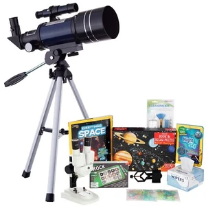 Kids Telescope Space Watcher Series 15-150X 300x70mm Compact Telescope Kit 7 - Picture 1 of 12