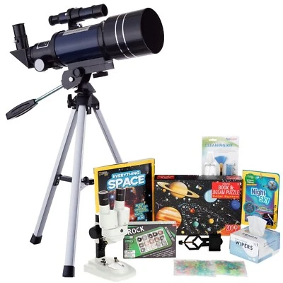 Kids Telescope Space Watcher Series 15-150X 300x70mm Compact Telescope Kit 7 - Image 1 of 4